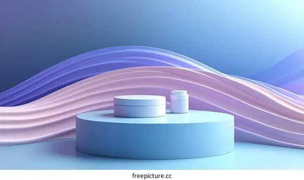 Cosmetic Product Display Stand Illustration