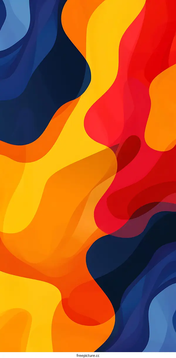Abstract Background with Red, Yellow, and Blue Colors