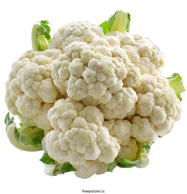 [Transparent Background PNG]Fresh cauliflower on white background