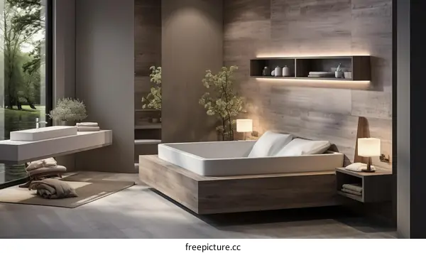 A Peaceful Retreat: Minimalist Bedroom with Natural Accents