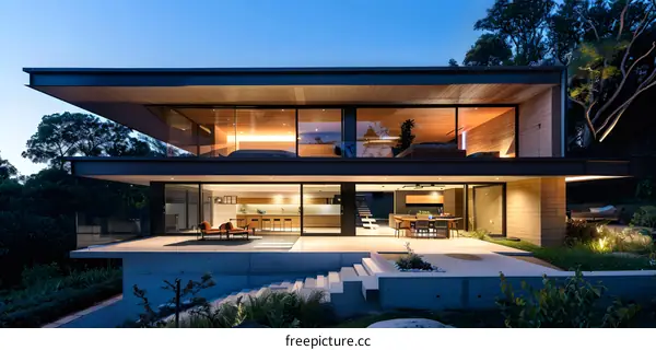 Modern Luxury House With Patio and Garden