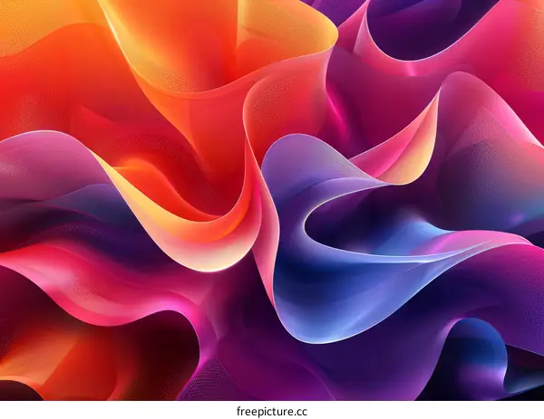 Abstract Colorful Flowing Shapes Background Design