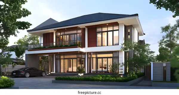 Modern Two Storey Home Exterior Design