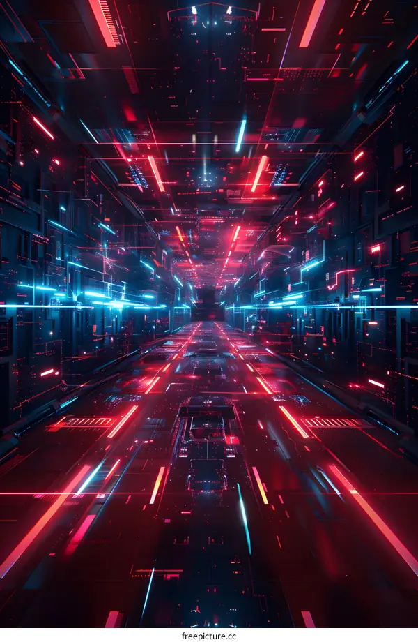Neon Cyber Tunnel