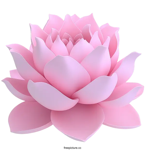 [Transparent Background PNG]Pink Lotus Flower Illustration