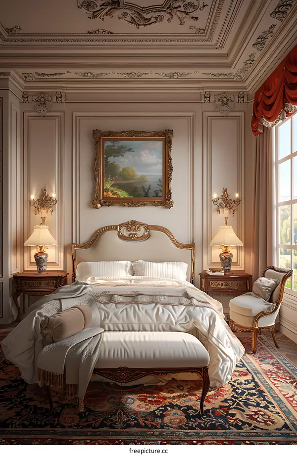 European-style luxury bedroom