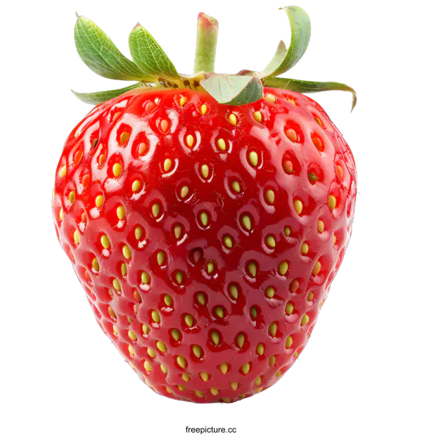 [Transparent Background PNG]Close Up of Fresh Red Ripe Strawberry