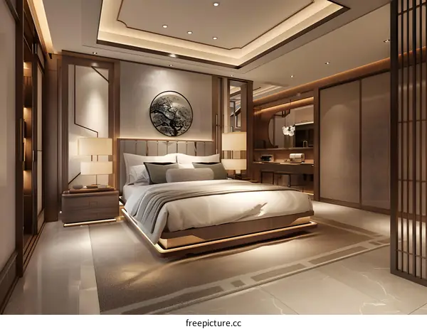 The interior of a hotel room