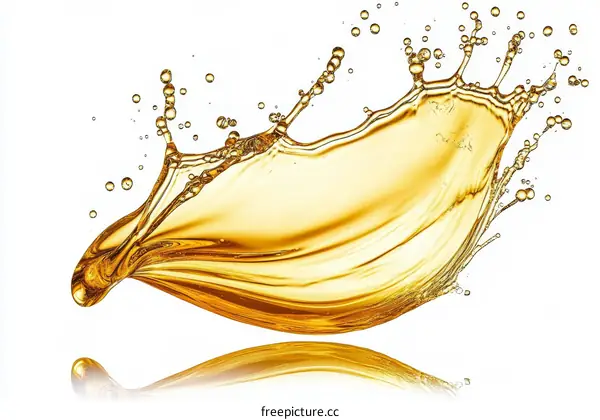 Golden Oil Splashing Artfully