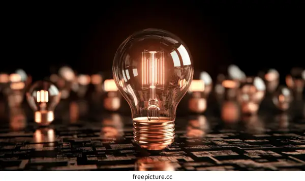 Warm Light Bulb Illuminating Ideas