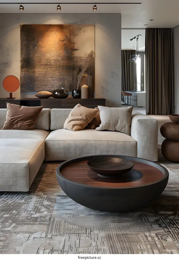 Modern minimalist living room