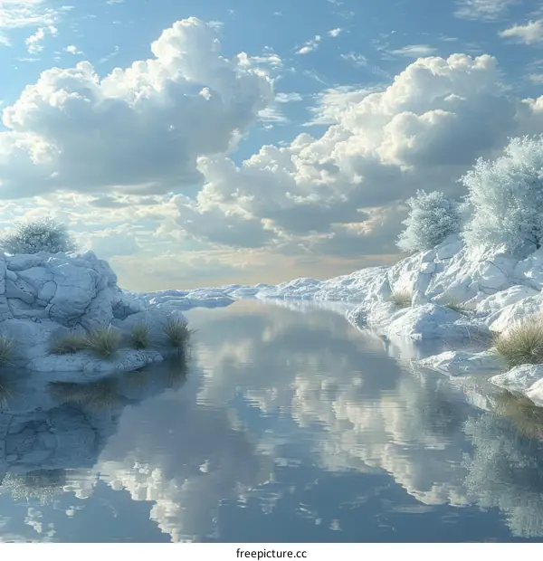 Winter Wonderland Landscape Illustration