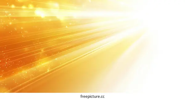 Abstract Background with Golden Light Rays