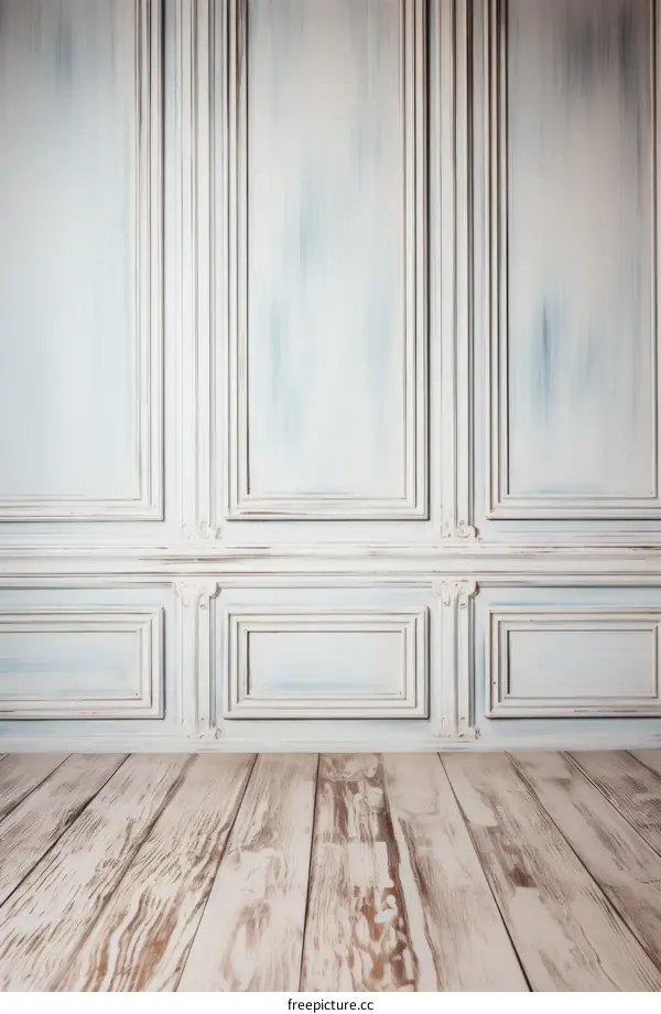 Whitewashed Wooden Wall Background