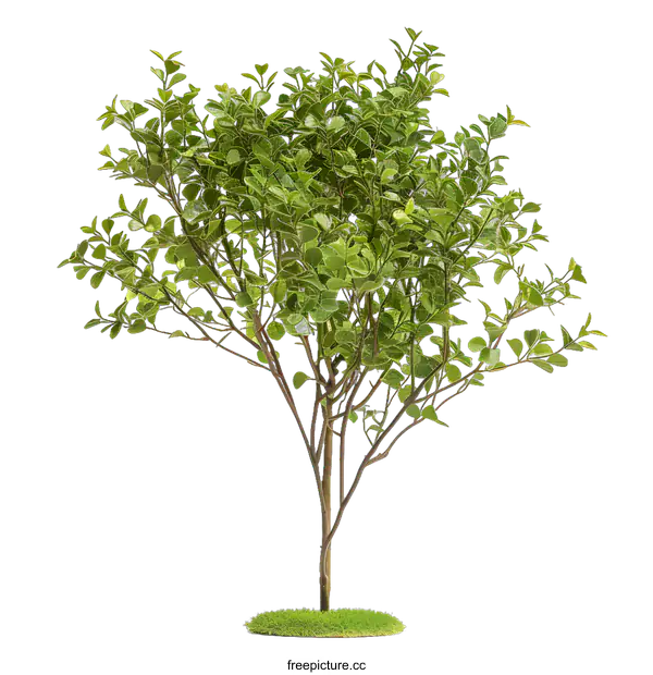 [Transparent Background PNG]Small Green Bush With White Background