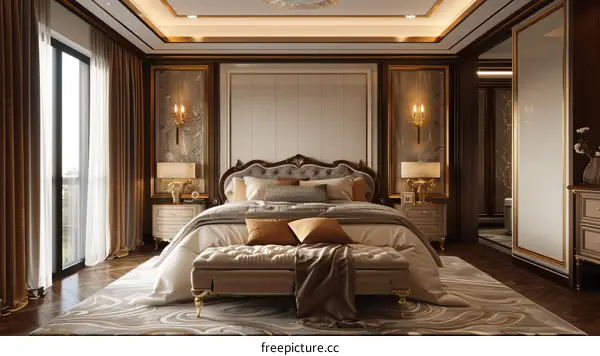 Luxury Bedroom Interior Design Illustration