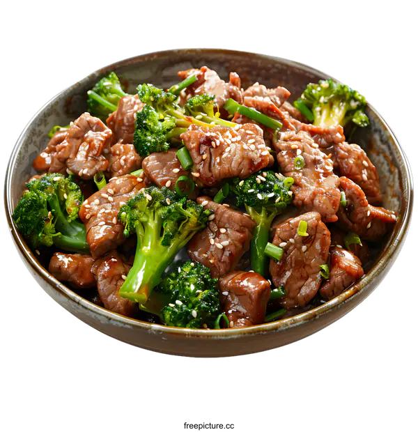 [Transparent Background PNG]Beef and Broccoli Stir Fry