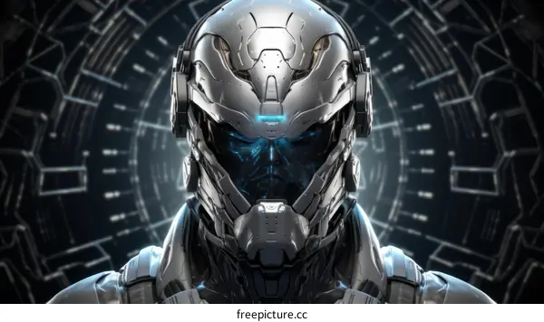 Futuristic Helmet Illustration