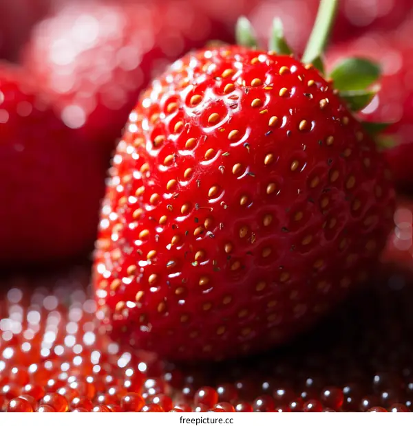 A close up image of a strawberry