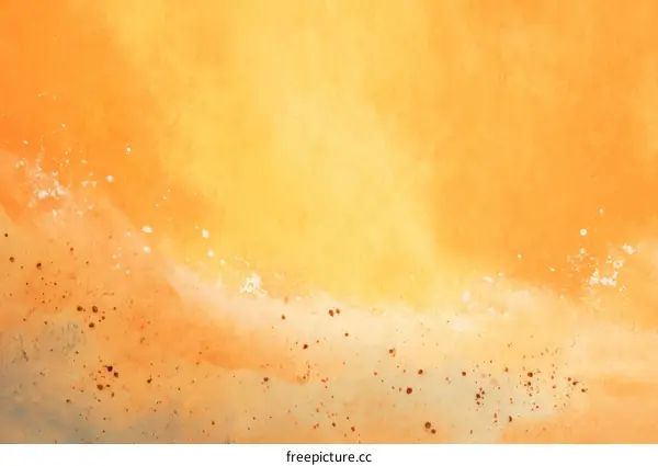 Abstract Watercolor Background with Orange and Yellow Hues