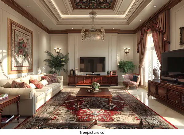 European style living room interior design