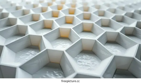 3D rendering of a honeycomb structure