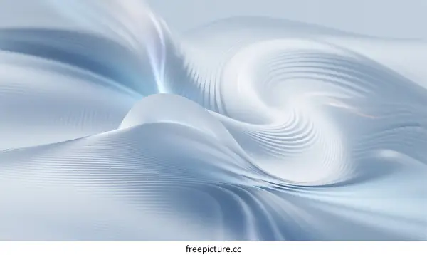 Ethereal Curved Wave Patterns with Soft Blue Gradients