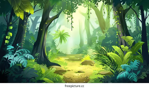 Jungle Path Illustration