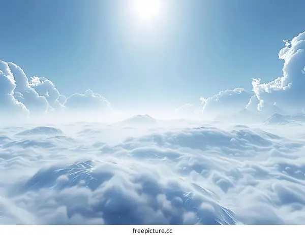 Majestic Snow-capped Mountains and an Expansive Sea of Clouds