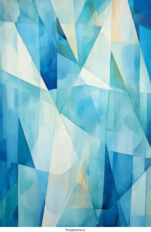 Blue and White Abstract Painting