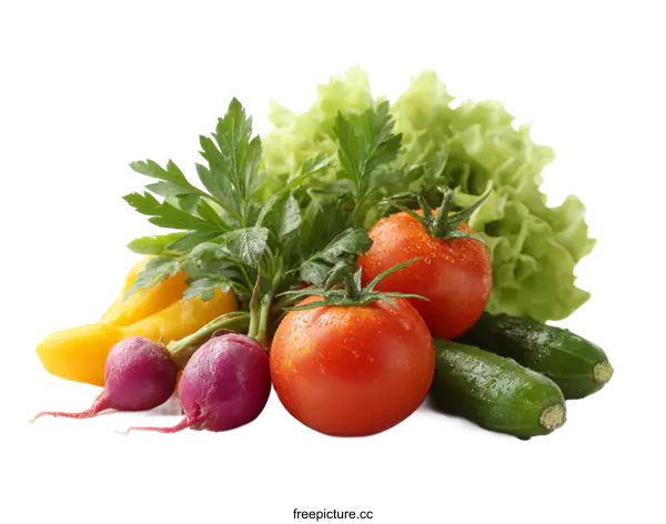 [Transparent Background PNG]Fresh and Colorful Assorted Vegetables