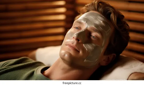 Man getting a facial