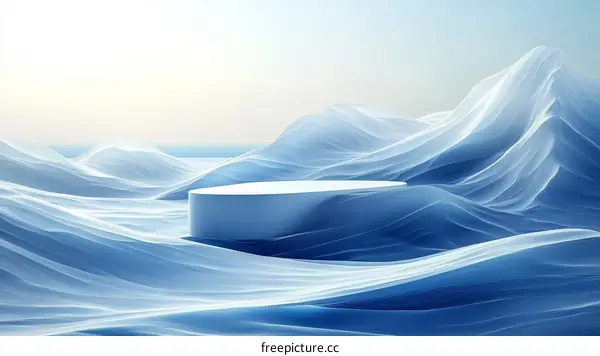 Abstract Blue Mountain Landscape Product Display