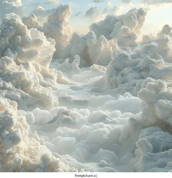 Abstract Cloud Formations in Soft Light