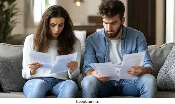 Couple Stressed Over Documents