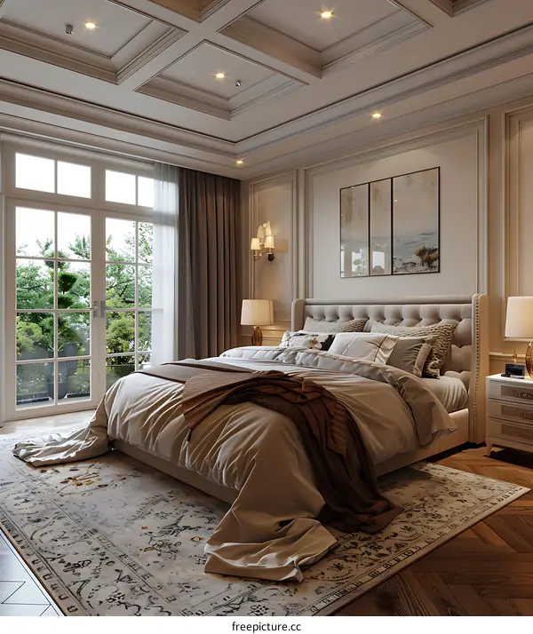 European-style luxury bedroom