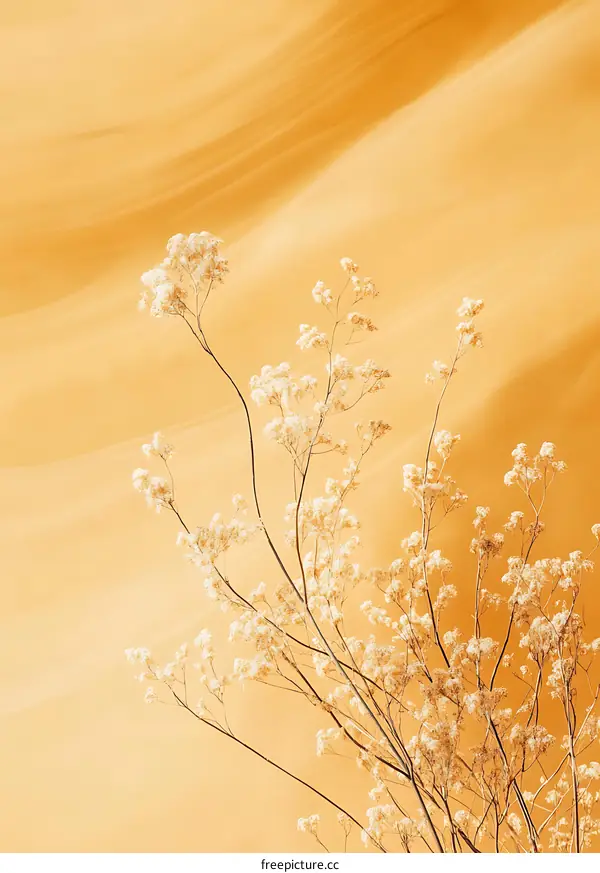 Golden Hour Flowers on a Soft Background
