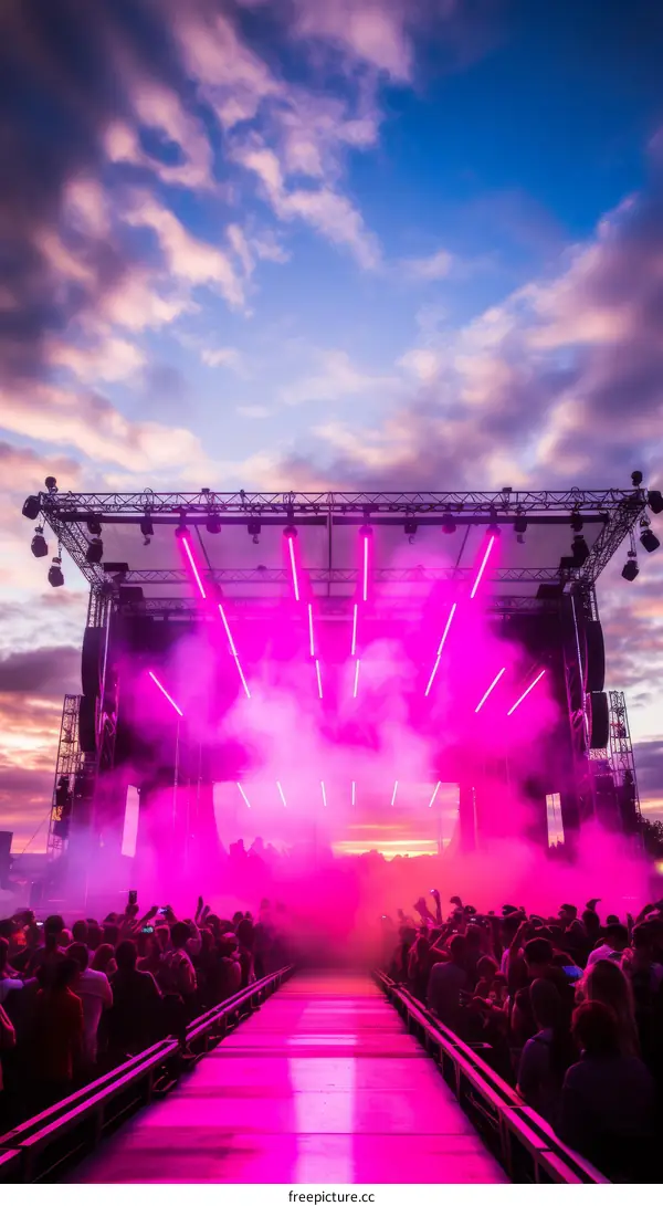 Pink Floyd concert with a large crowd