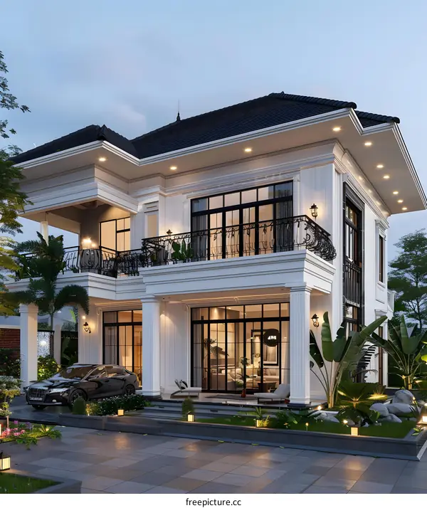 The picture shows a house