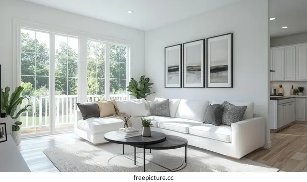 Modern Living Room Interior Design Illustration