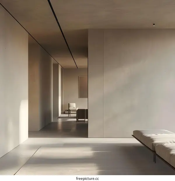 Minimalist Concrete Interior Design with Natural Light