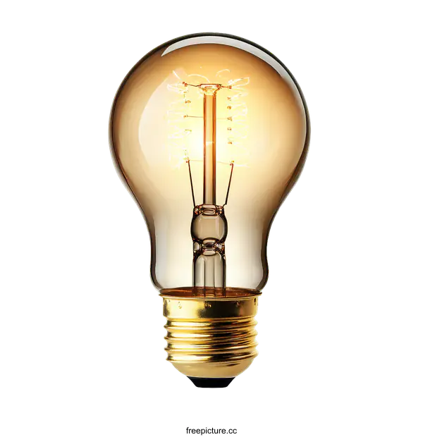 [Transparent Background PNG]Vintage Edison Style Light Bulb