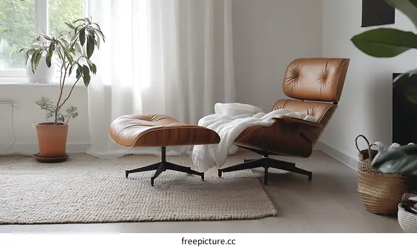 Modern Living Room with Mid-Century Modern Furniture