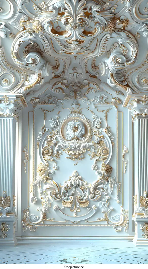 Rococo Style Wall Decor: Intricate Details and Elegant Curves