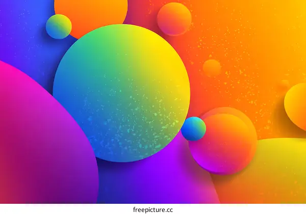 Abstract Colorful Circles Background Design