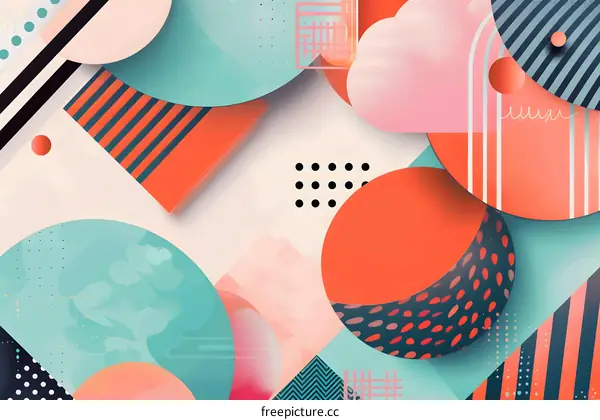 Abstract Geometric Shapes Pattern Background Design