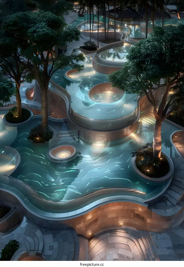 Swimming pool of a luxury hotel