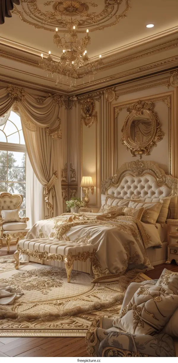 Luxury Bedroom Interior Design Illustration