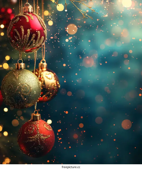 Striking Christmas Tree Adorned with Festive Ornaments