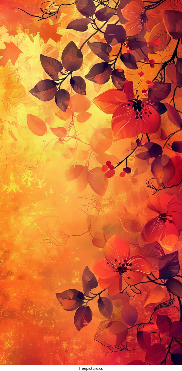 Tranquil Hand Painted Flowers